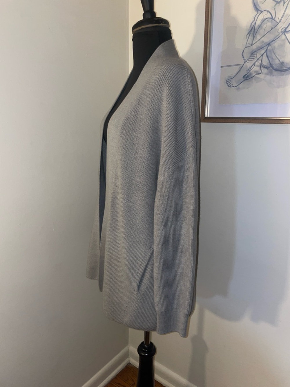 Lululemon | Women’s Grey Open Cardigan Merino Wool Size 4 - Picture 2 of 7